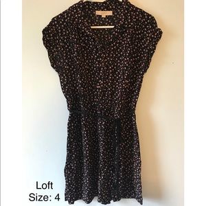 Loft Floral Shirt Dress